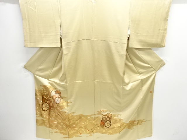 JAPANESE KIMONO / IRO-TOMESODE / CARRIAGE / ARTIST WORK
